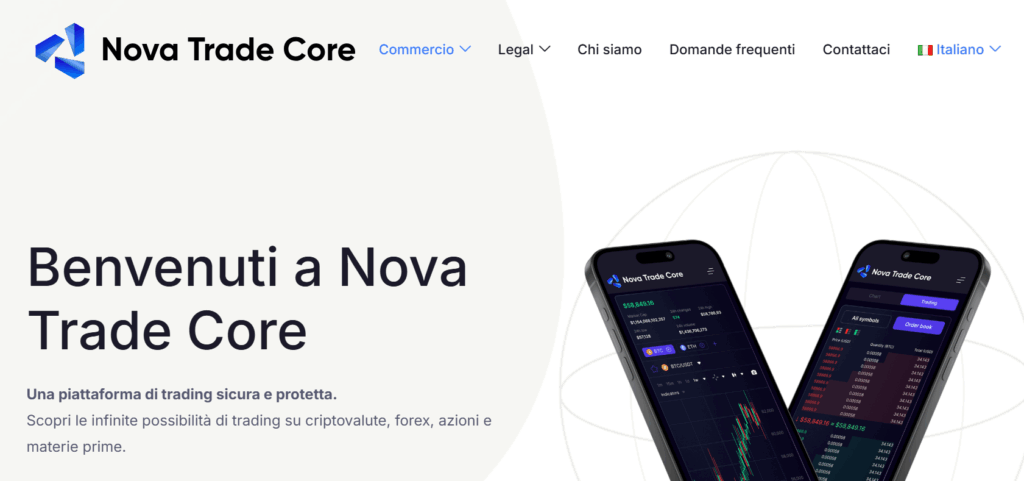 NovaTradeCore homepage NovaTradeCore homepage