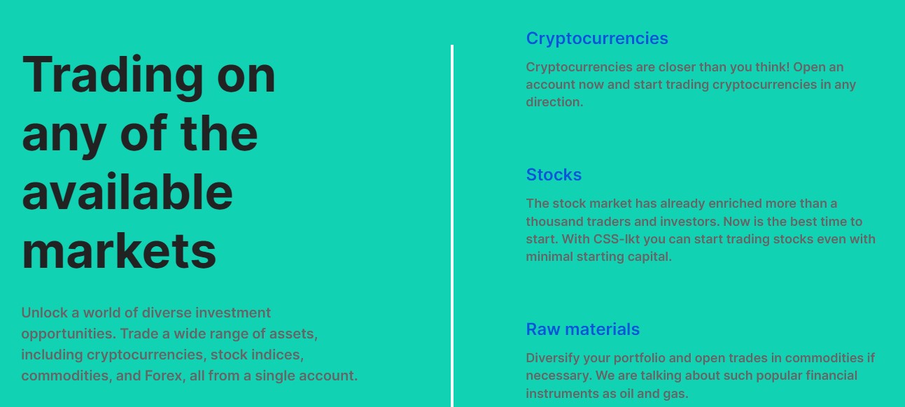 CSS-lkt Markets