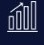 Bar chart icon with rising bars and a trend line on a dark blue background, representing analytics or growth